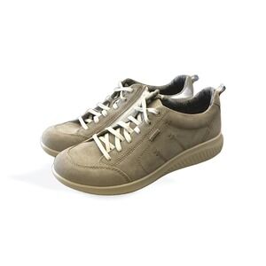 Jomos Aircomfort JoTex Suede Comfort Sneakers Taupe Side Zip Womens EU 39